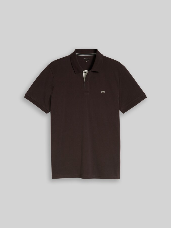 Piqué Poloshirt aus Baumwolle von Men, Dark Chocolate Brown