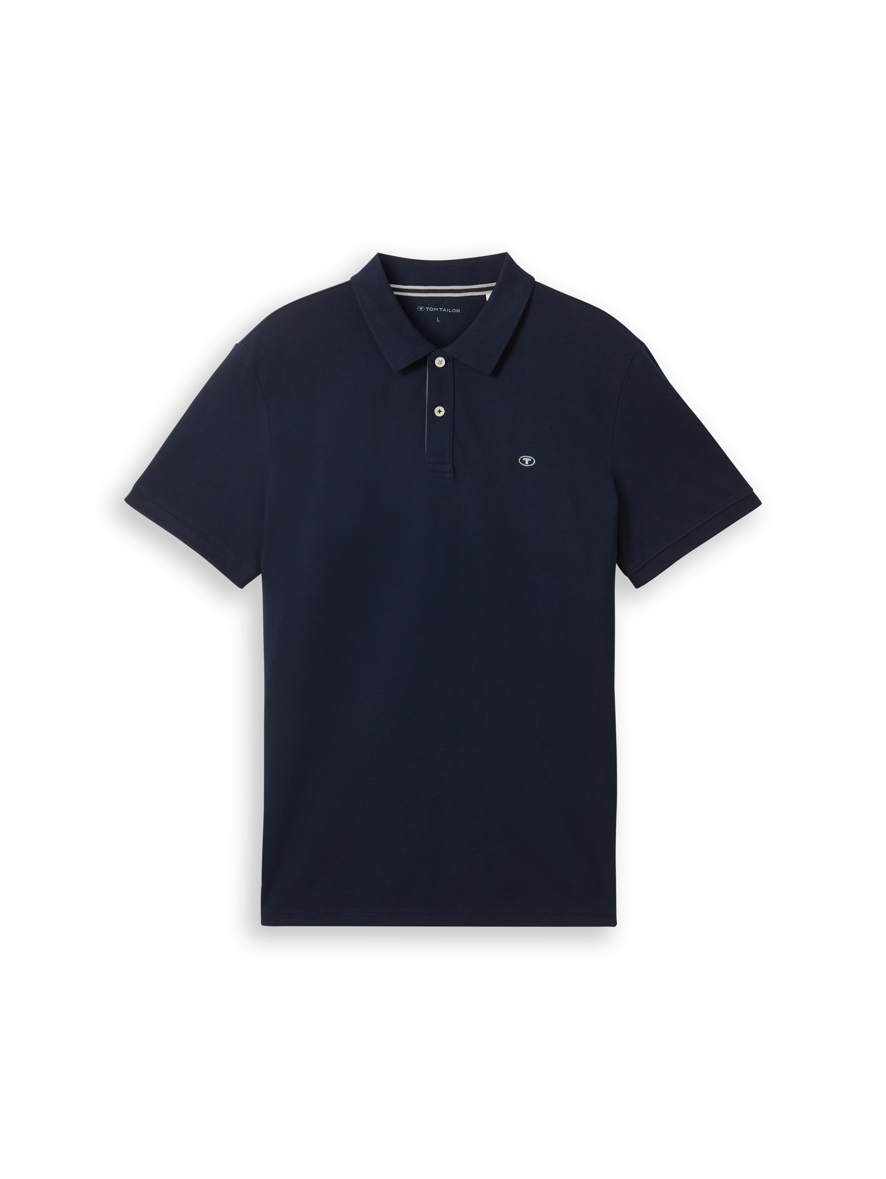 Cotton piqué polo shirt in blue by Tom Tailor Cotton piqué polo shirt in blue by Tom Tailor