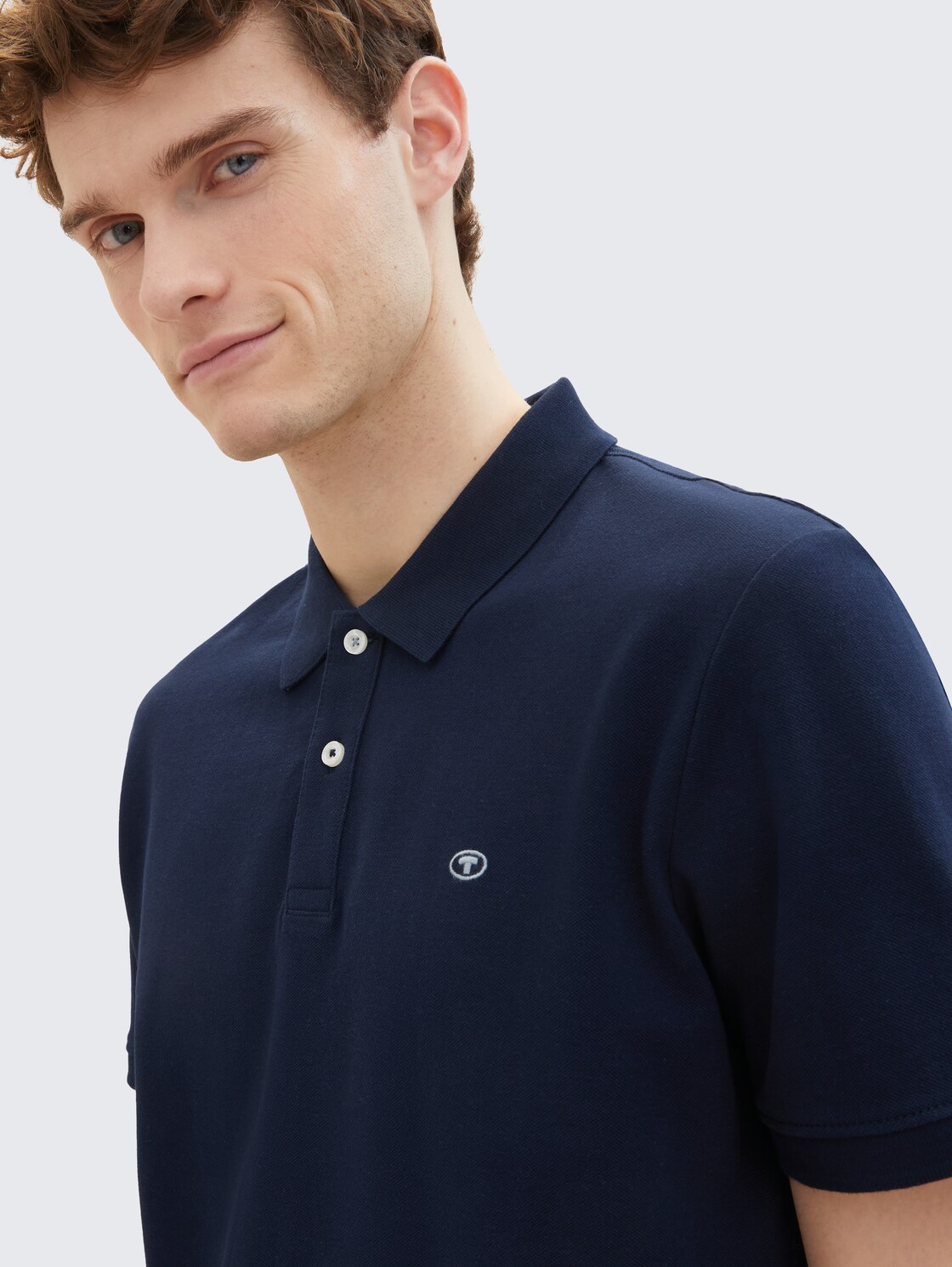 Piqué Poloshirt aus Baumwolle - sky captain blue