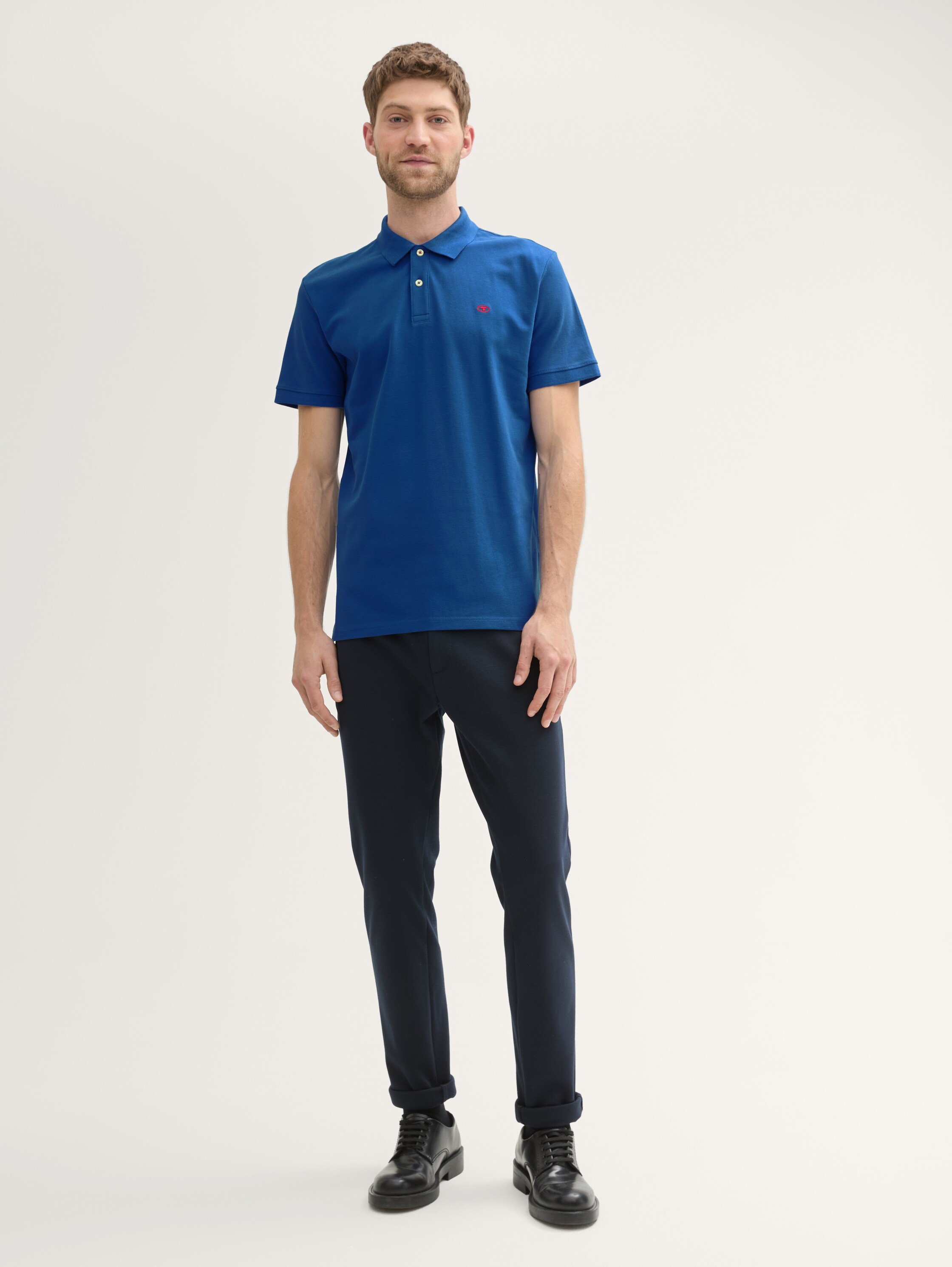 Piqué Poloshirt aus Baumwolle - advanced_blue - 