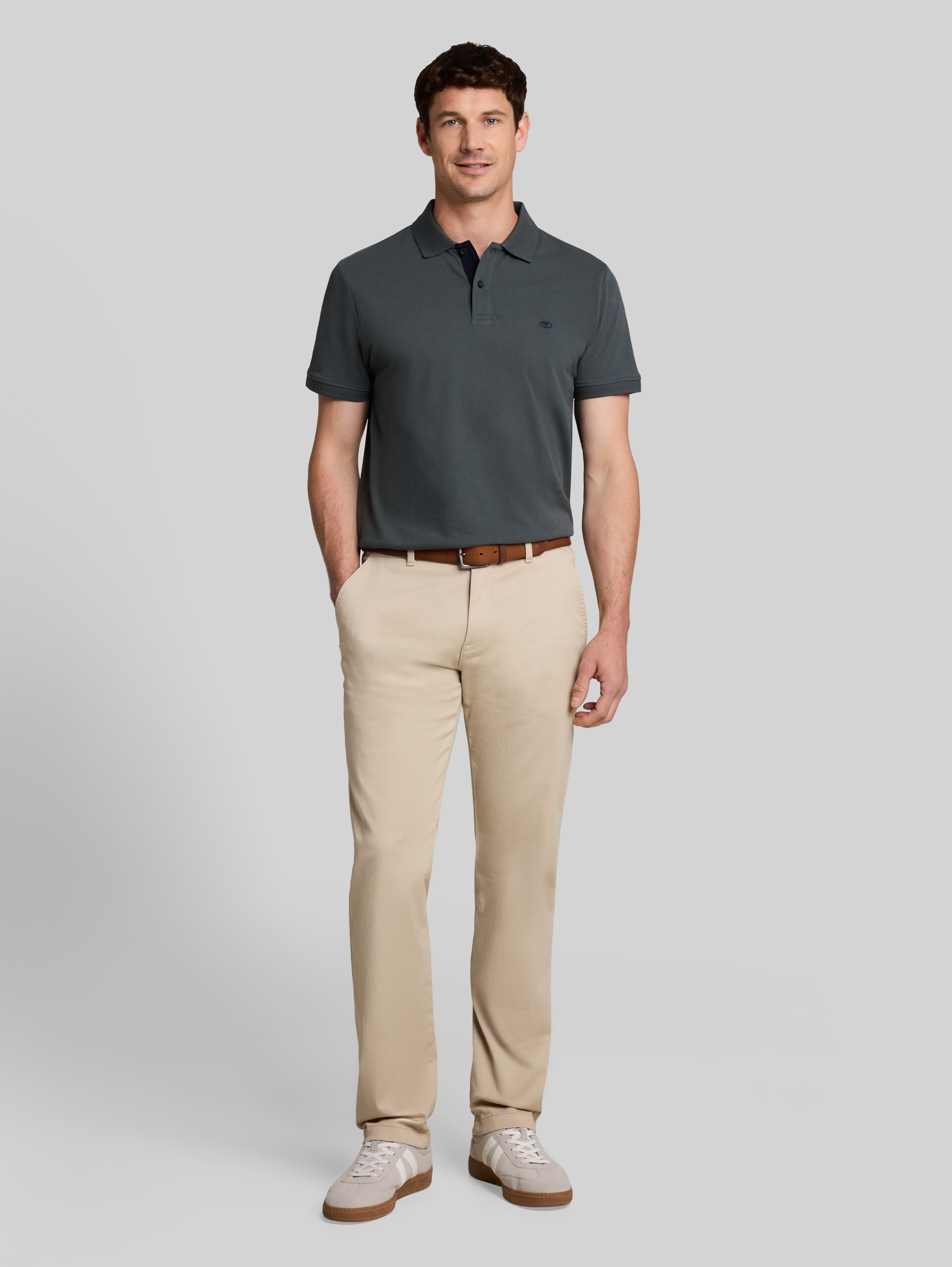 Piqué poloshirt van katoen - Darkest Olive