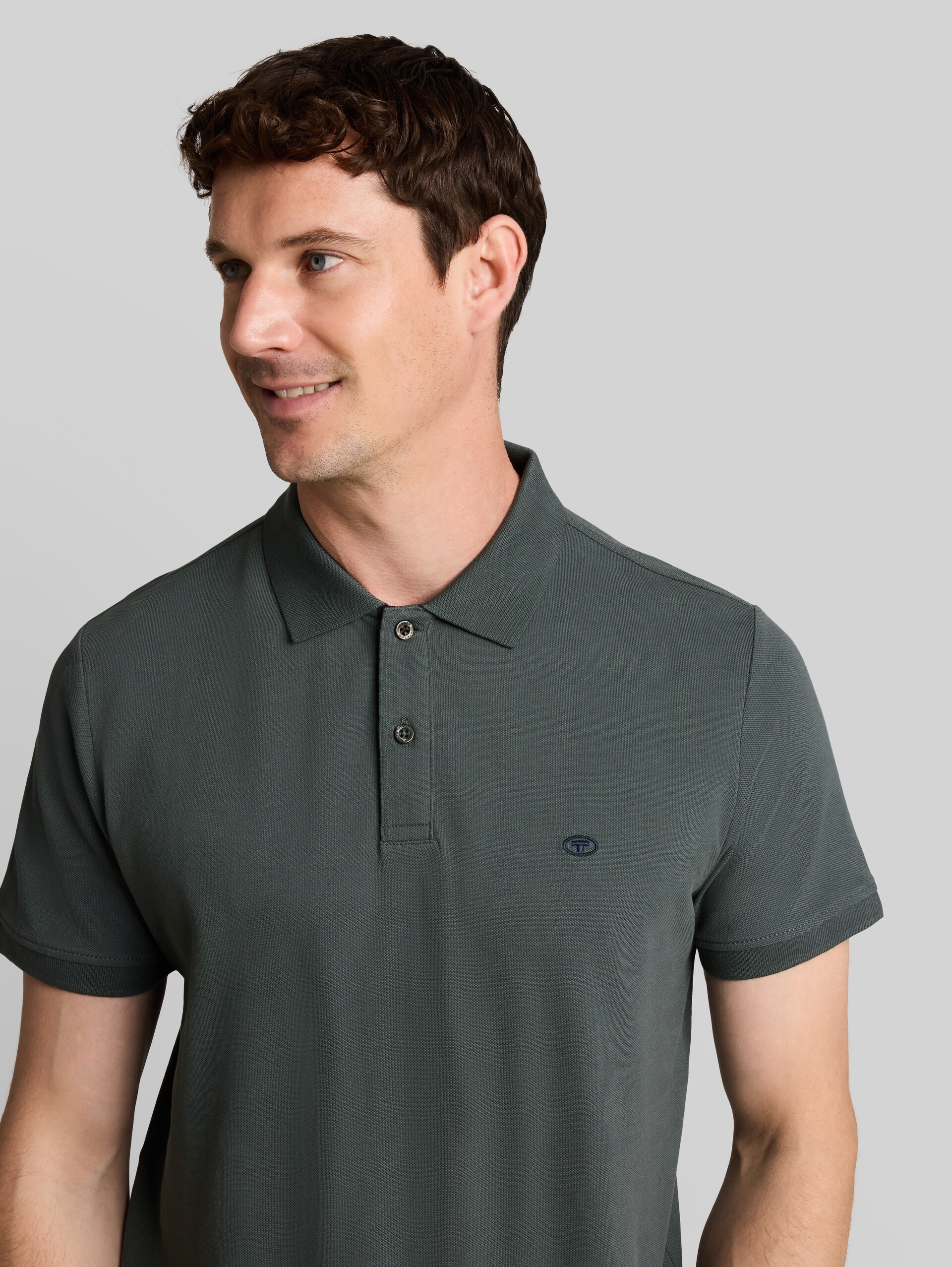 Piqué poloshirt van katoen - Darkest Olive