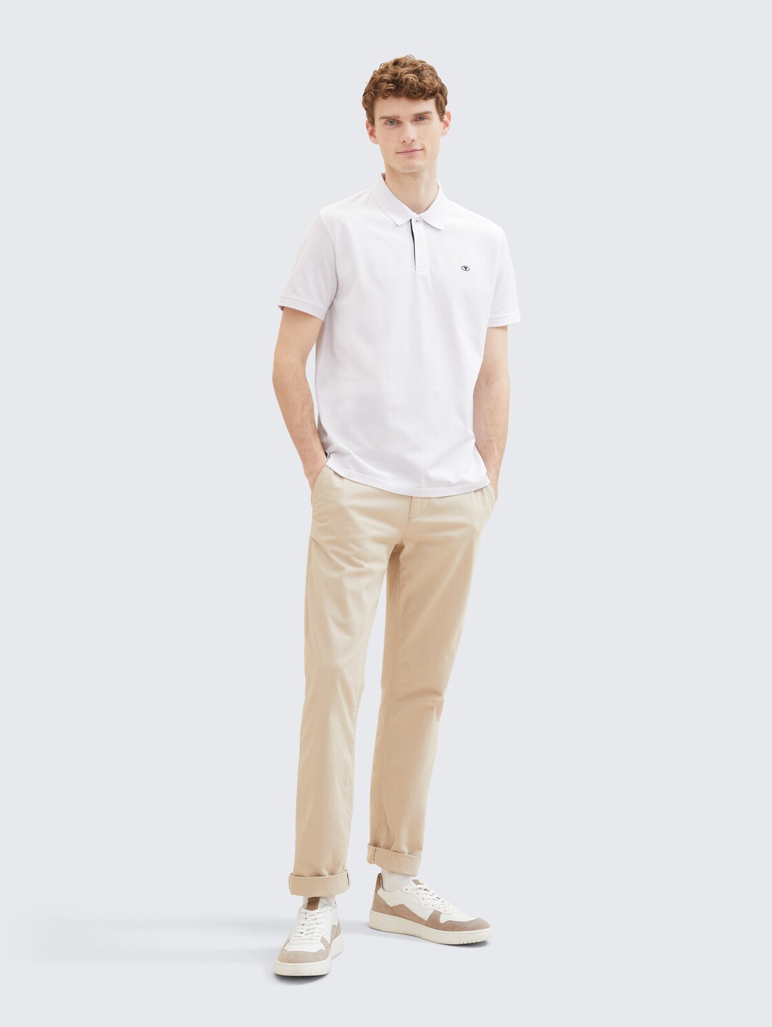 Piqué Poloshirt aus Baumwolle - White