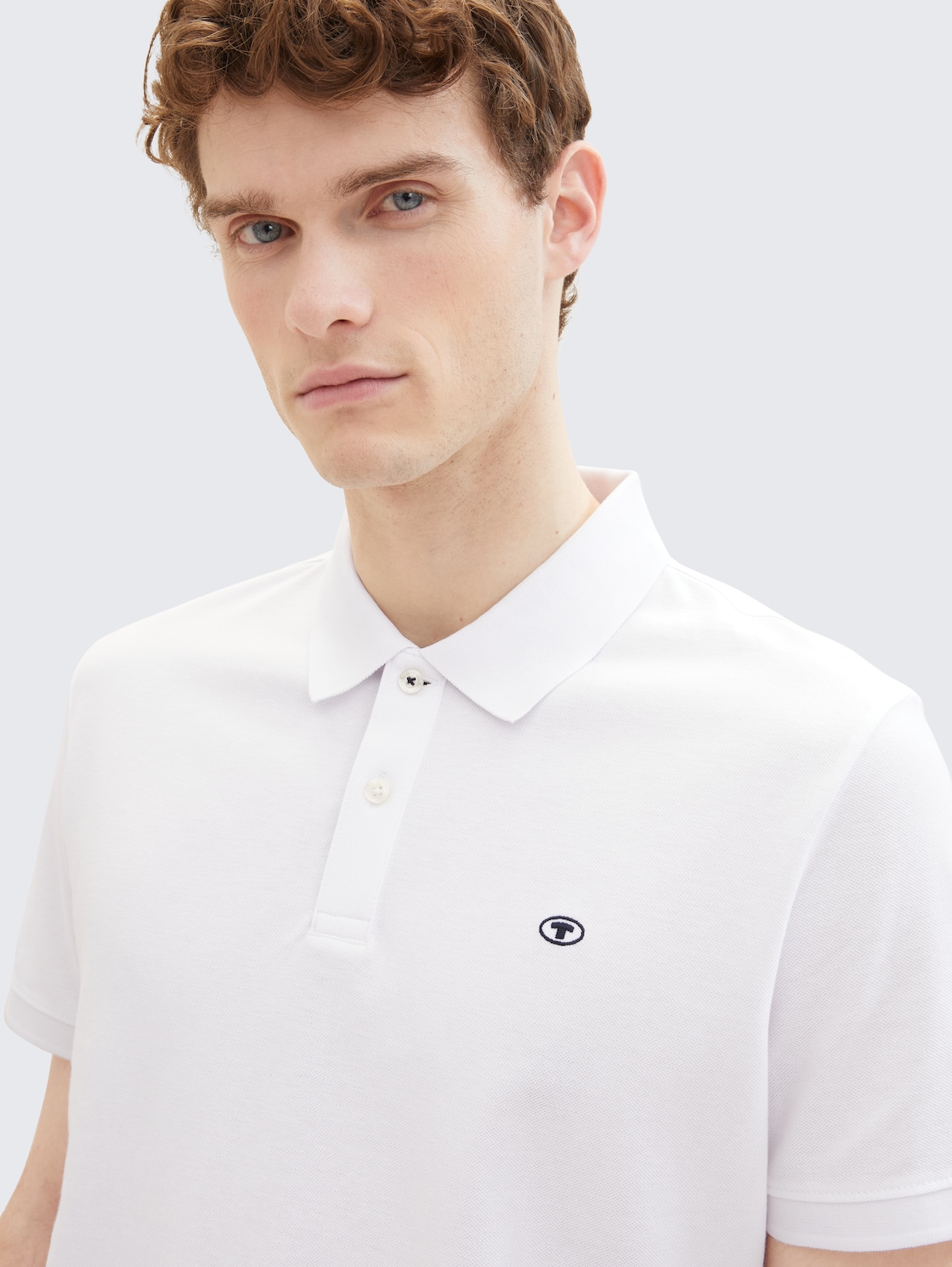 Piqué Poloshirt aus Baumwolle - White