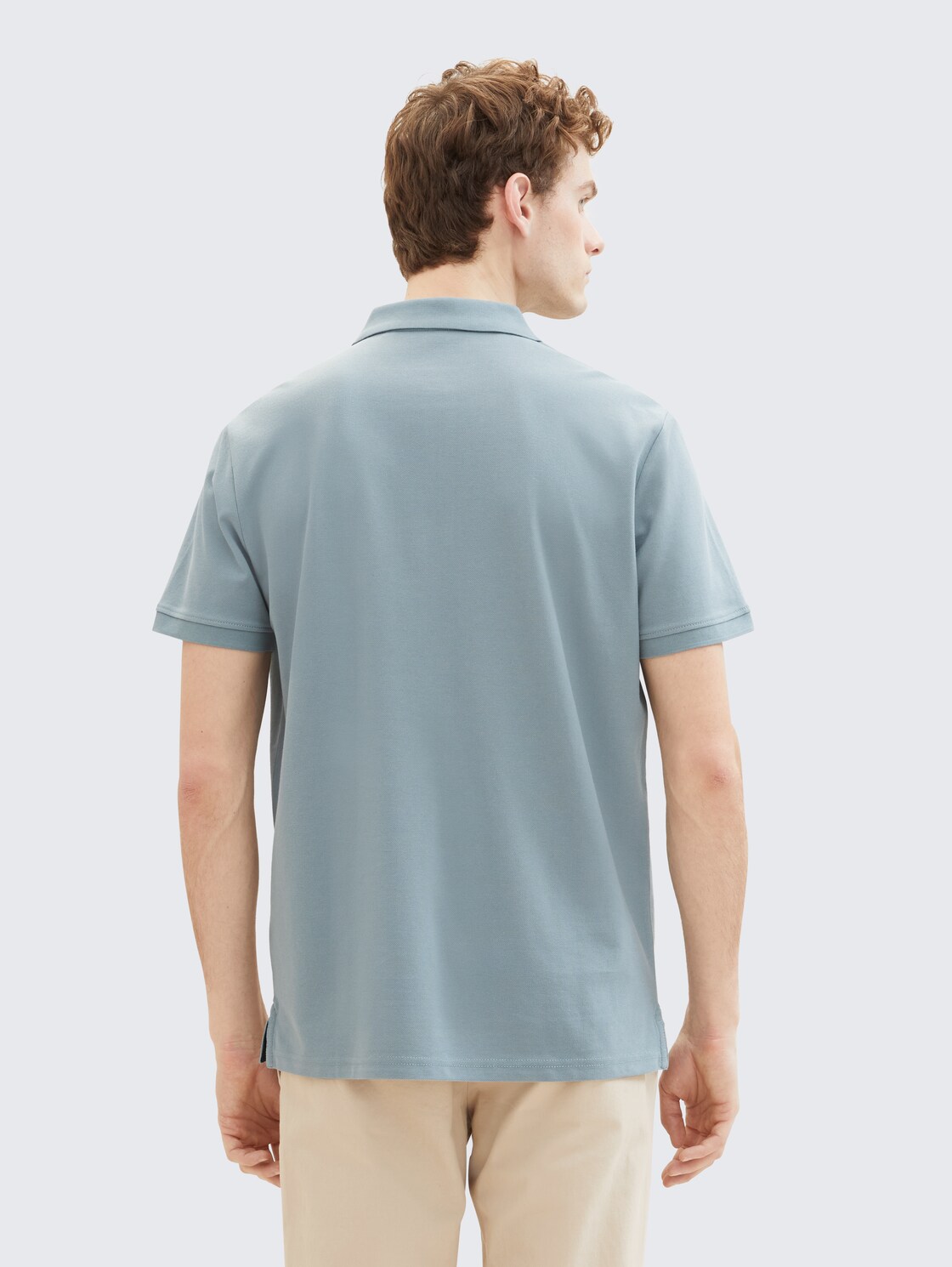Piqué Poloshirt aus Baumwolle - grey mint