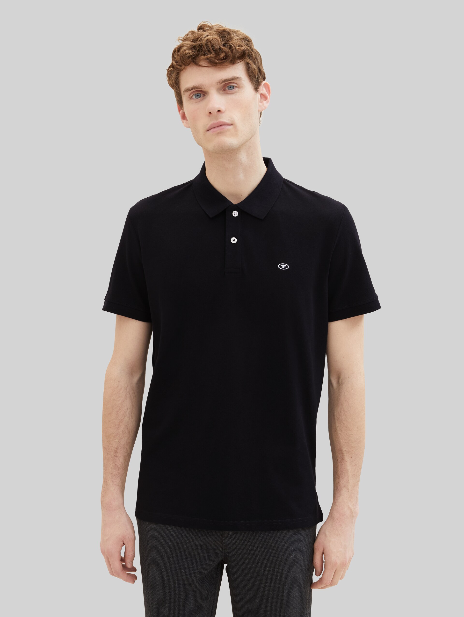Piqué Poloshirt aus Baumwolle - Black