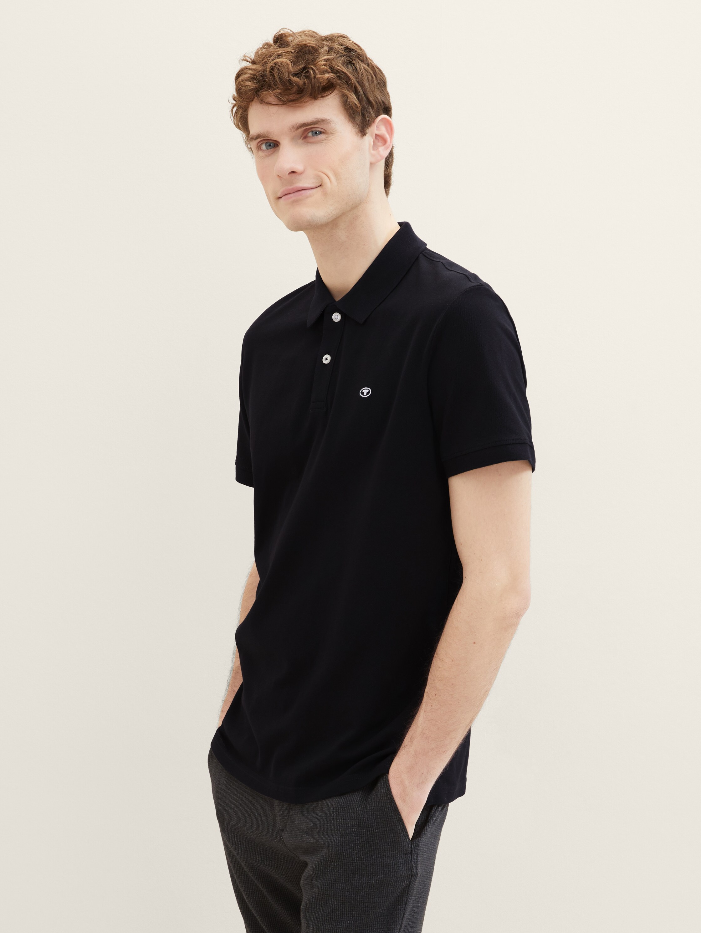 Piqué Poloshirt aus Baumwolle - 0
