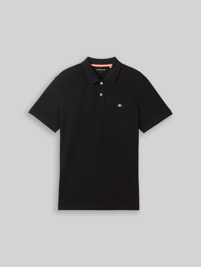 Piqué Poloshirt aus Baumwolle von Men, Black