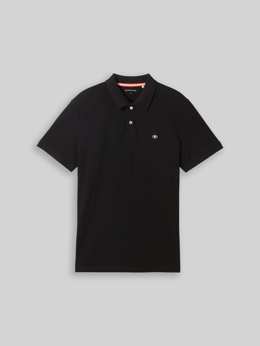 Piqué Poloshirt aus Baumwolle von Men, Black