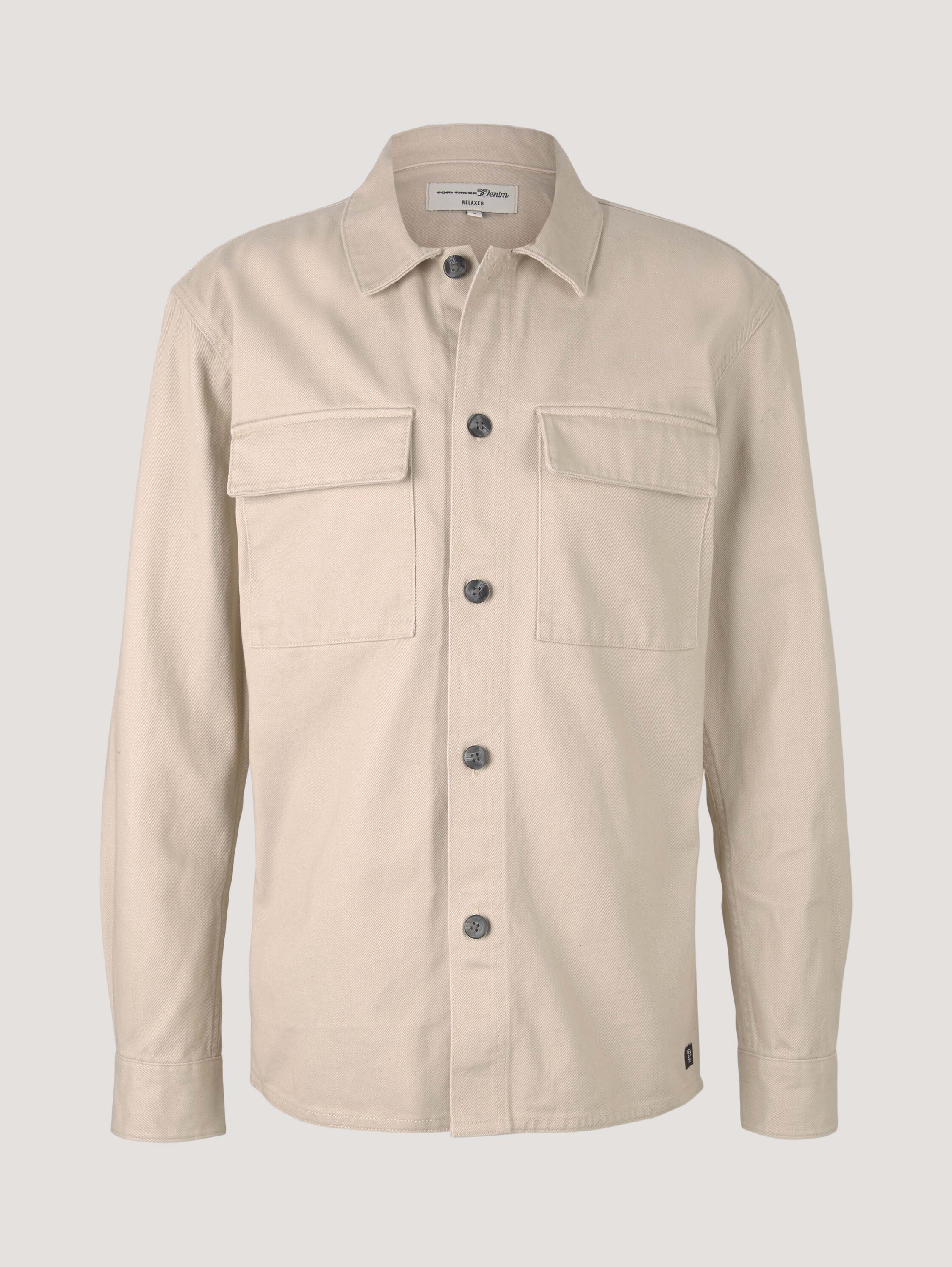 Surchemise basique - Light Cashew Beige - Vue de face du produit