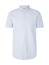 Ausgewählt, Slim Fit Kurzarmhemd mit Struktur von Tom Tailor, blau