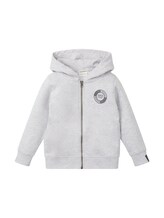 Ausgewählt, Kapuzen Hoodie mit Logoprint von Tom Tailor, grau