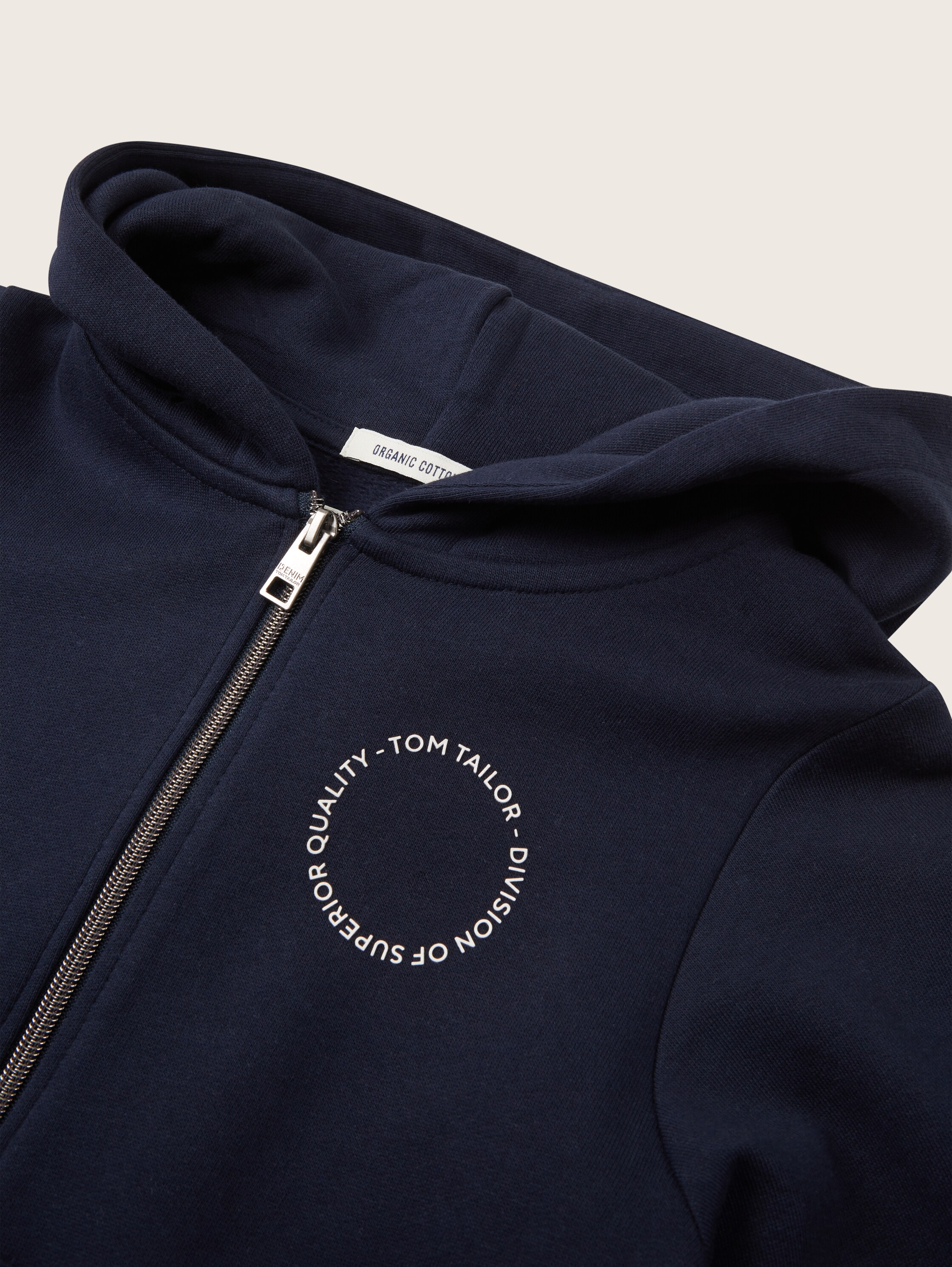 Sweatshirt jacket in a melange look - sky_captain_blue_1 - 