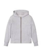 Geselecteerd, Hoodie sweatjack met print door Tom Tailor, grauw