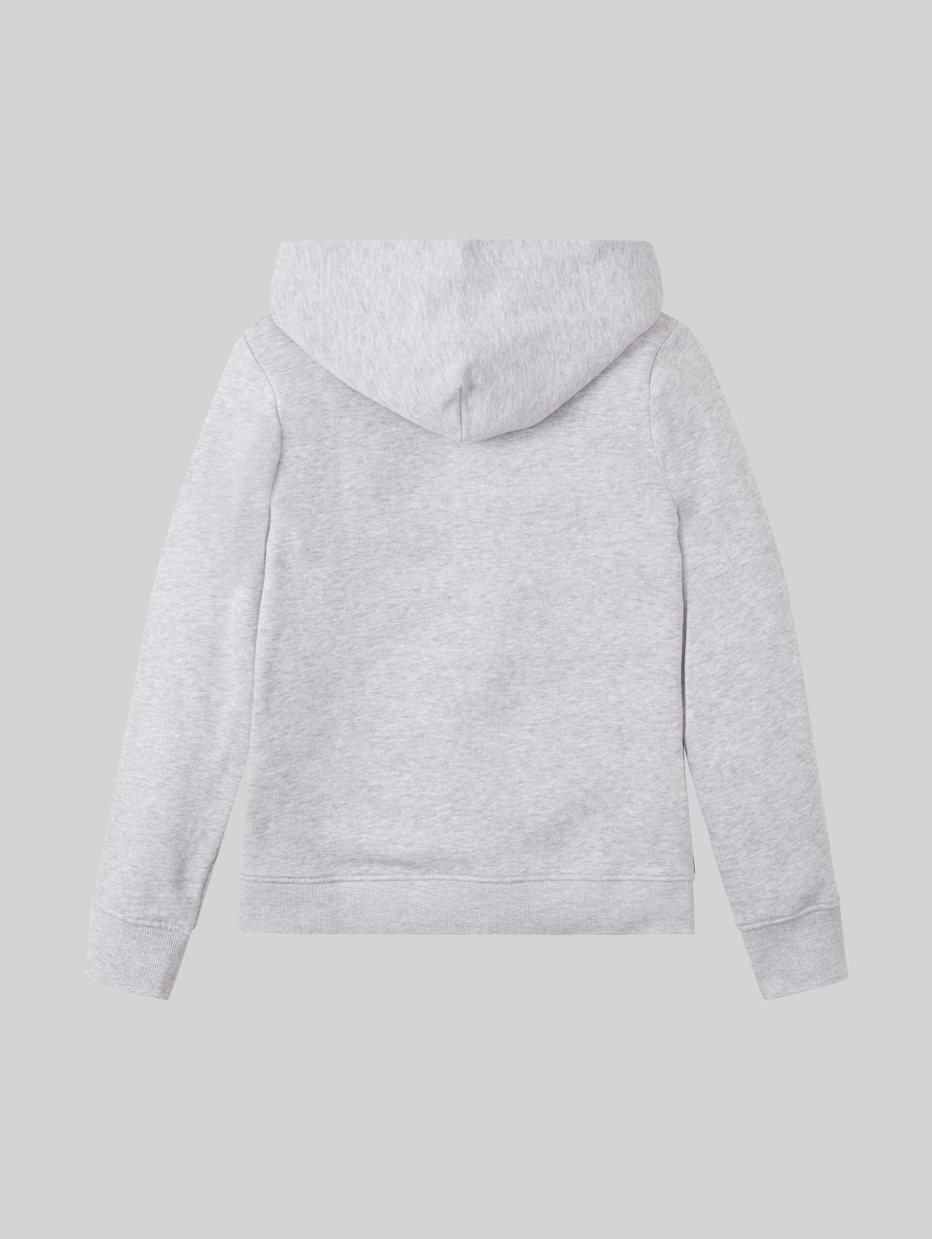 Hoodie sweatjack met print - Light Stone Grey Melange