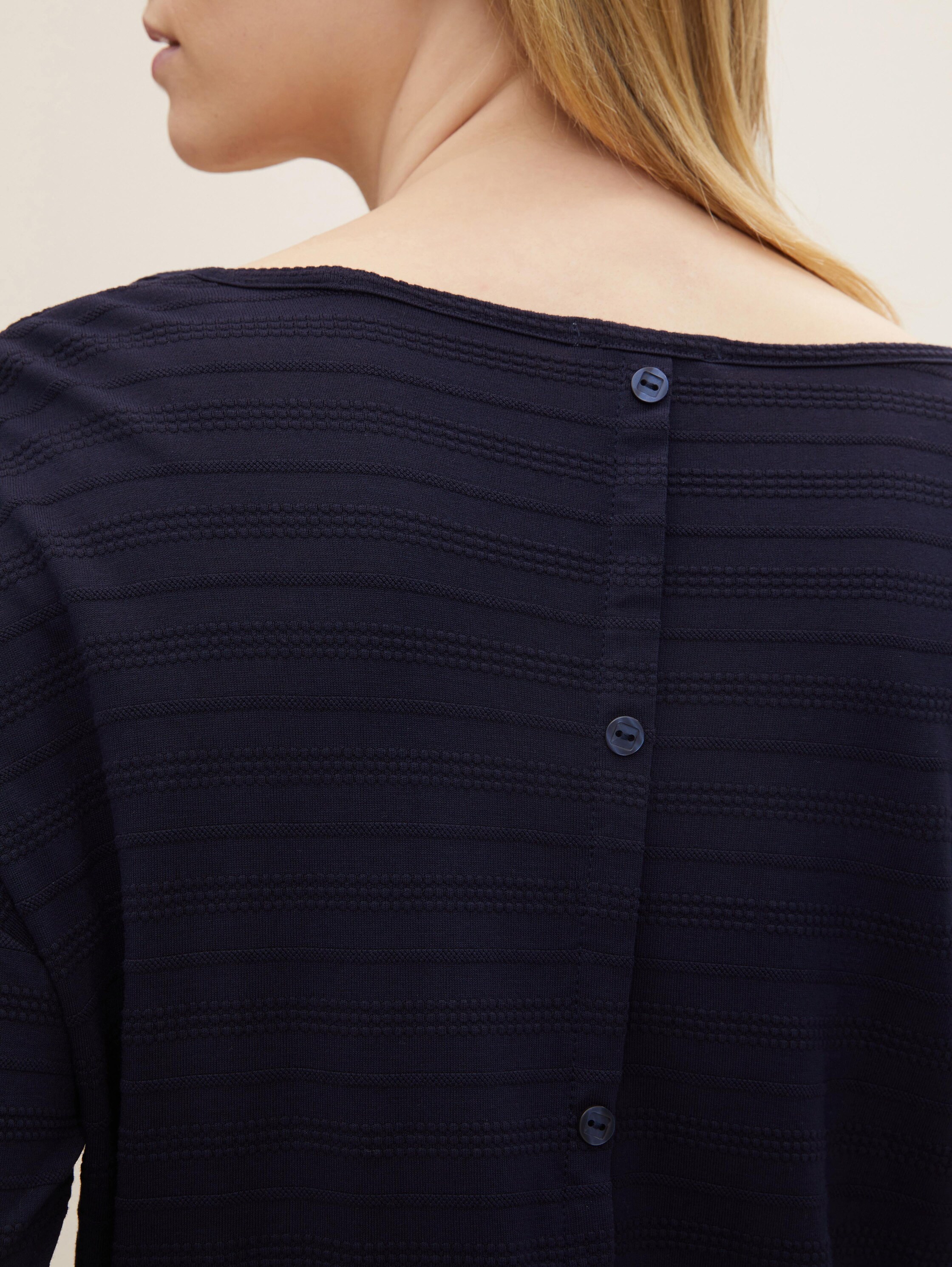 Shirt met 3/4 mouw - sky captain blue - Detailaanzicht model