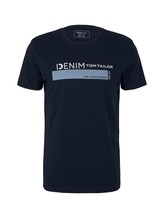 Ausgewählt, T-Shirt mit Bio-Baumwolle von Tom Tailor, blau