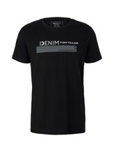 Geselecteerd, T-shirt van biologisch katoen door Tom Tailor, zwart