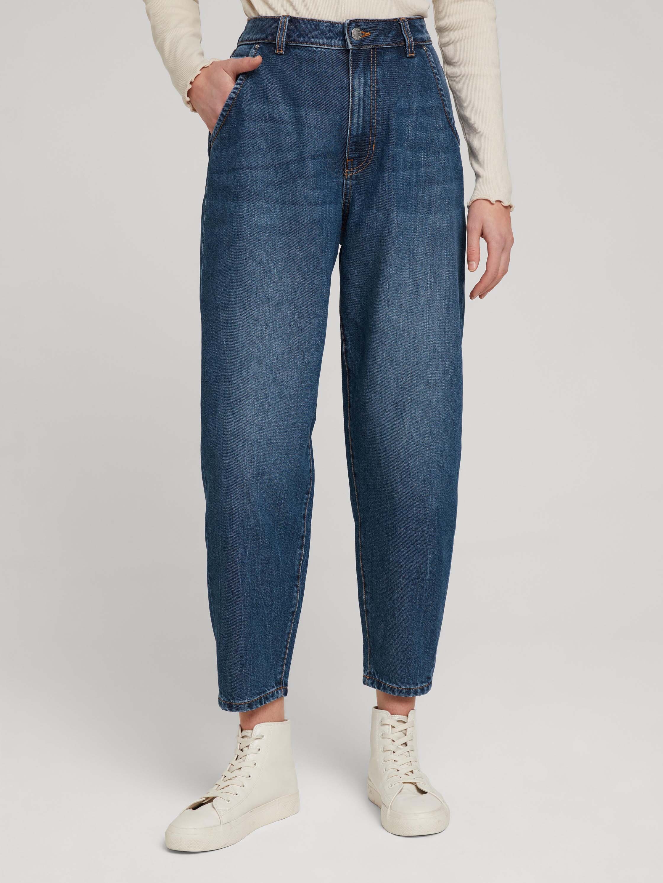 BARREL MOM Vintage Jeans - used_mid_stone_blue_denim - 