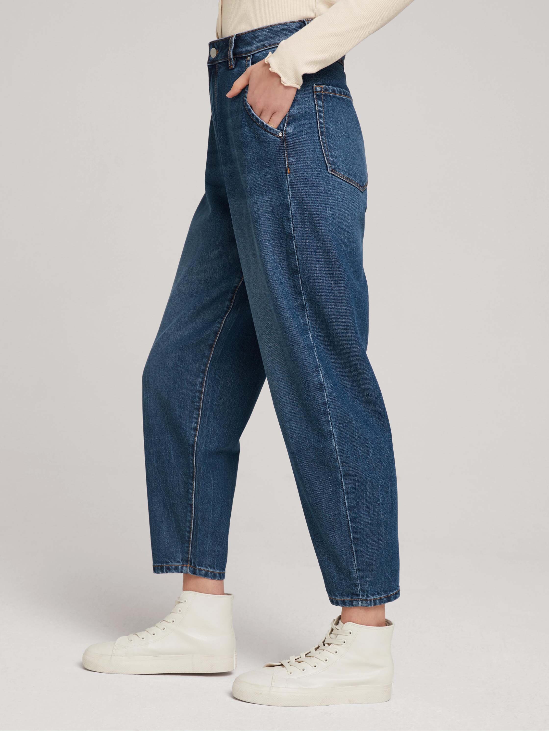 BARREL MOM Vintage Jeans - used_mid_stone_blue_denim - 