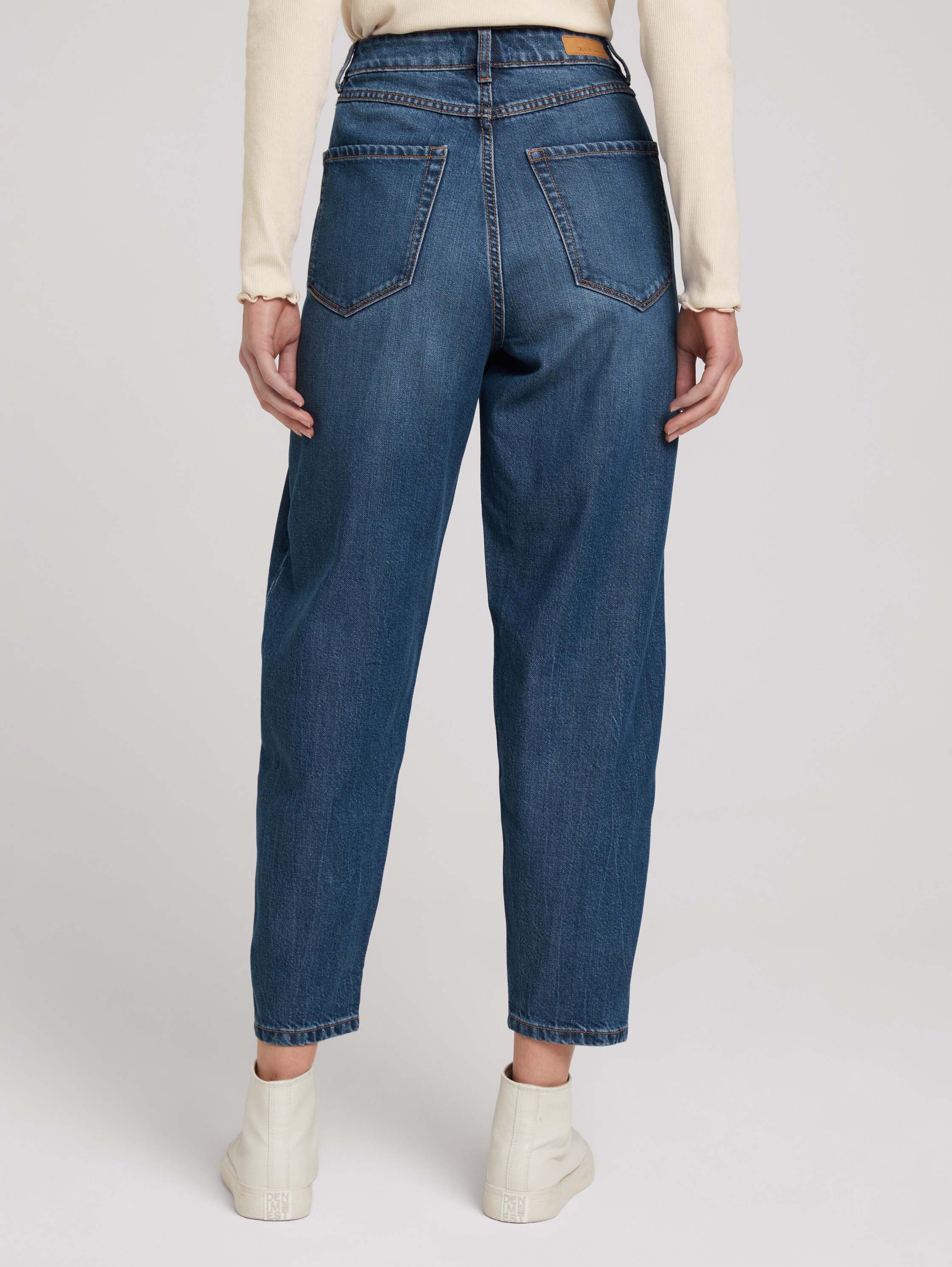 BARREL MOM Vintage Jeans - used_mid_stone_blue_denim - 