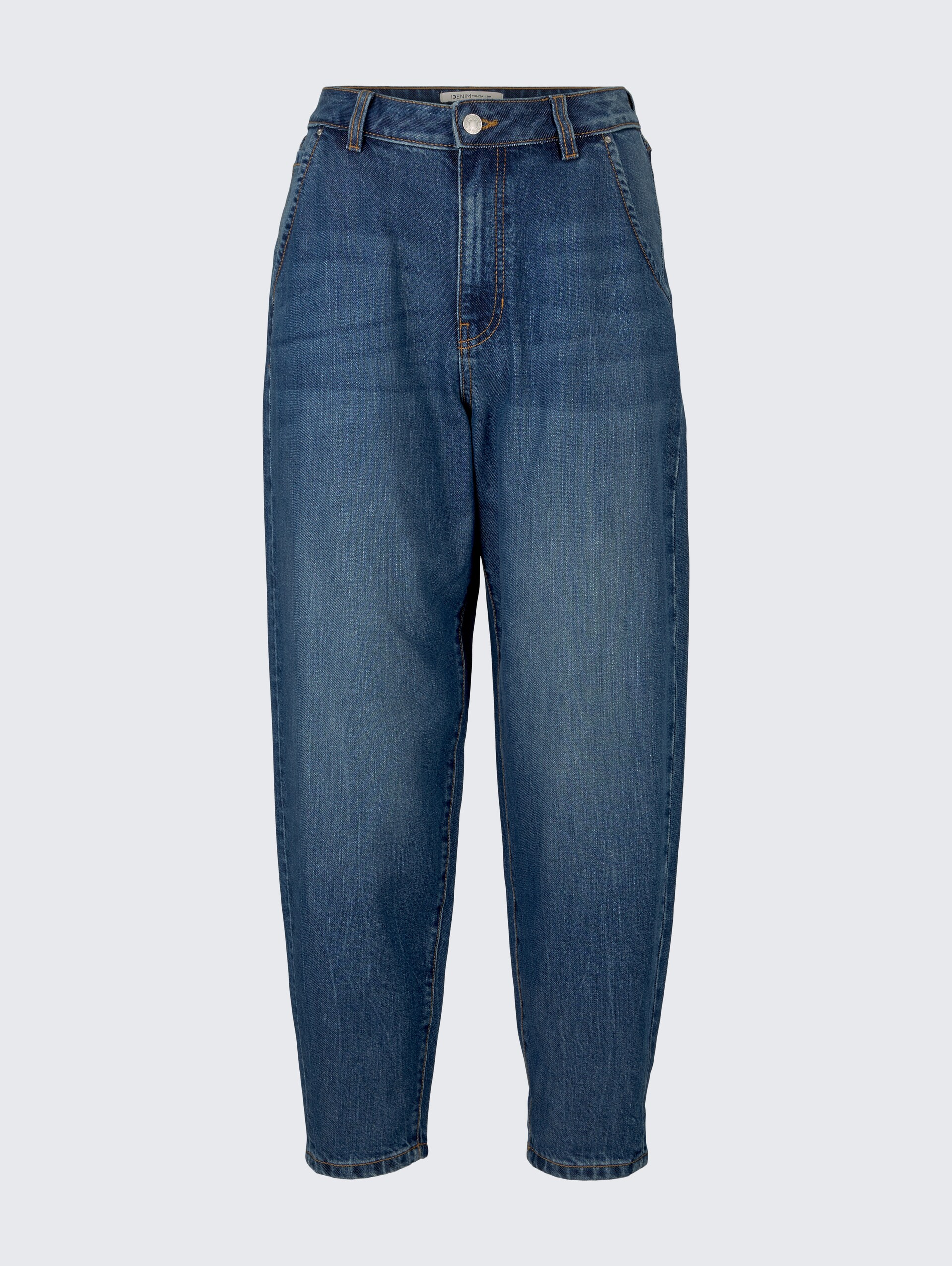 BARREL MOM Vintage Jeans - Used Mid Stone Blue Denim - Vorder-Produkt-Ansicht