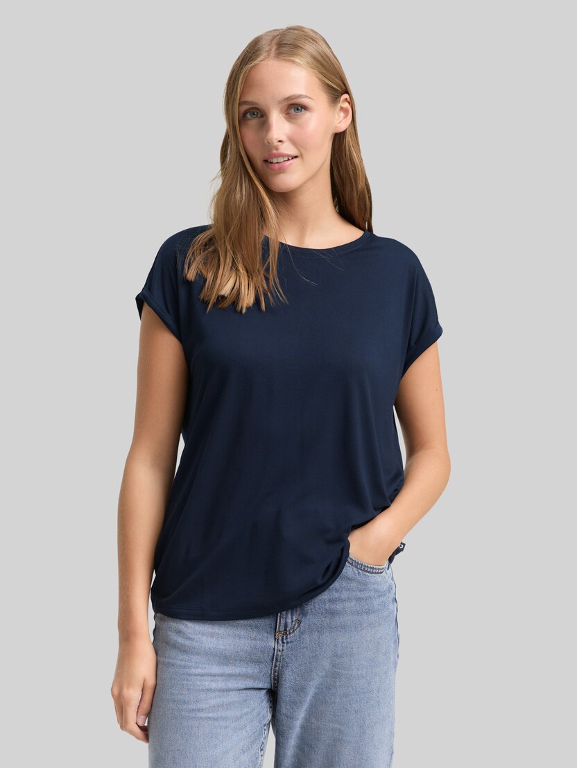 T-shirt met losse pasvorm door Denim Female, sky captain blue