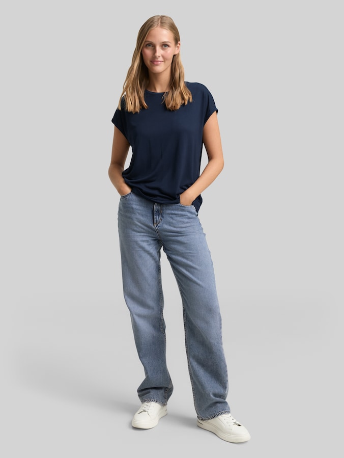T-shirt met losse pasvorm door Denim Female, sky captain blue
