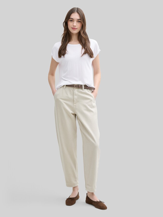 T-shirt met losse pasvorm door Denim Female, White