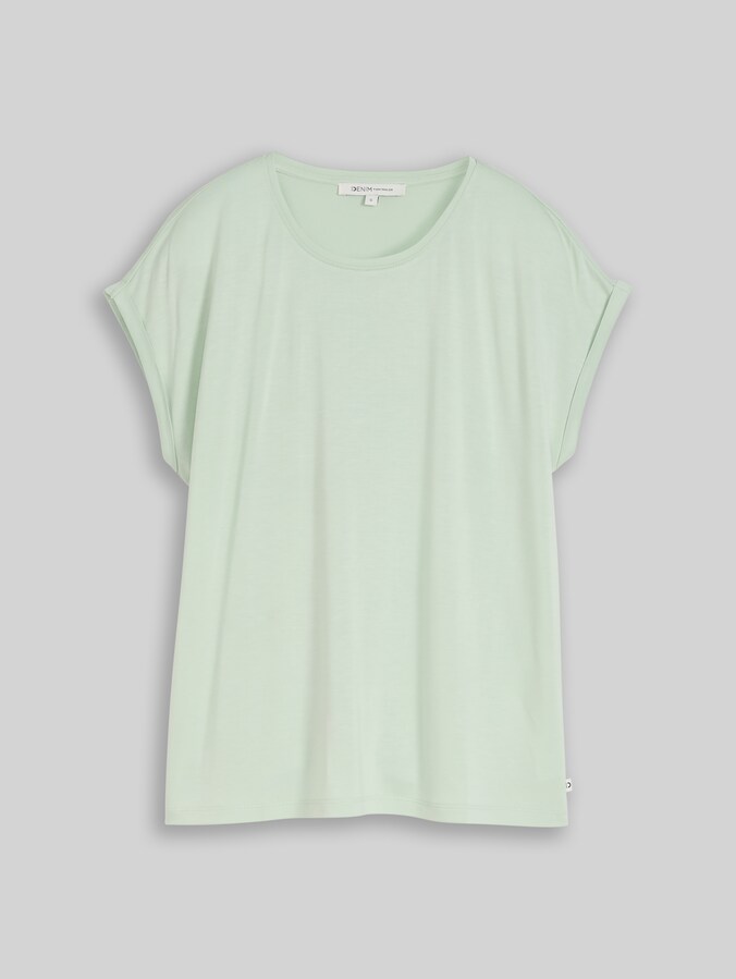 Loose-fit T-shirt by Denim Female, light matcha green