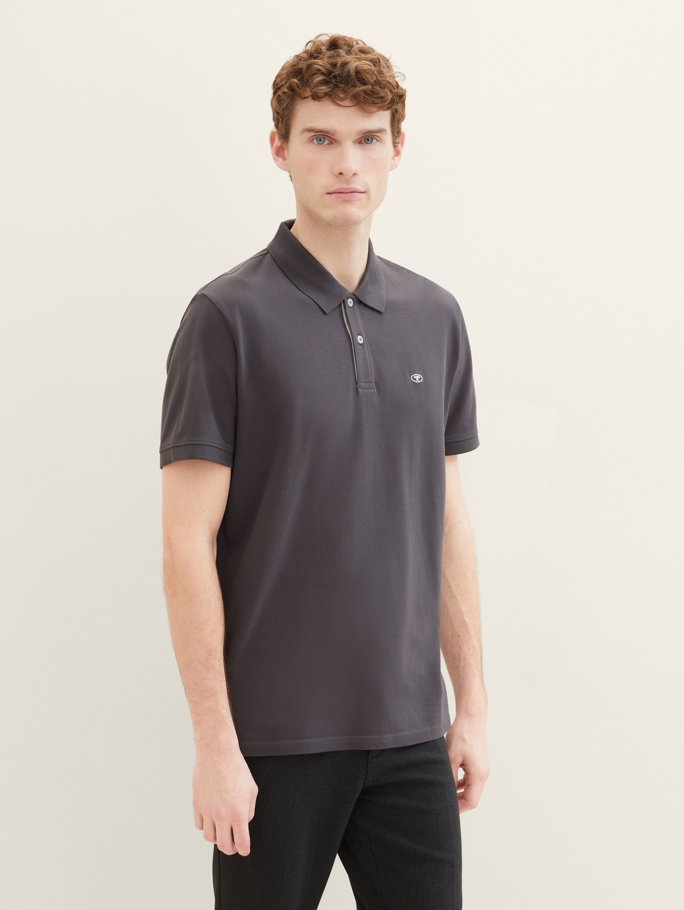 Piqué Poloshirt aus Baumwolle - Dark Shadow