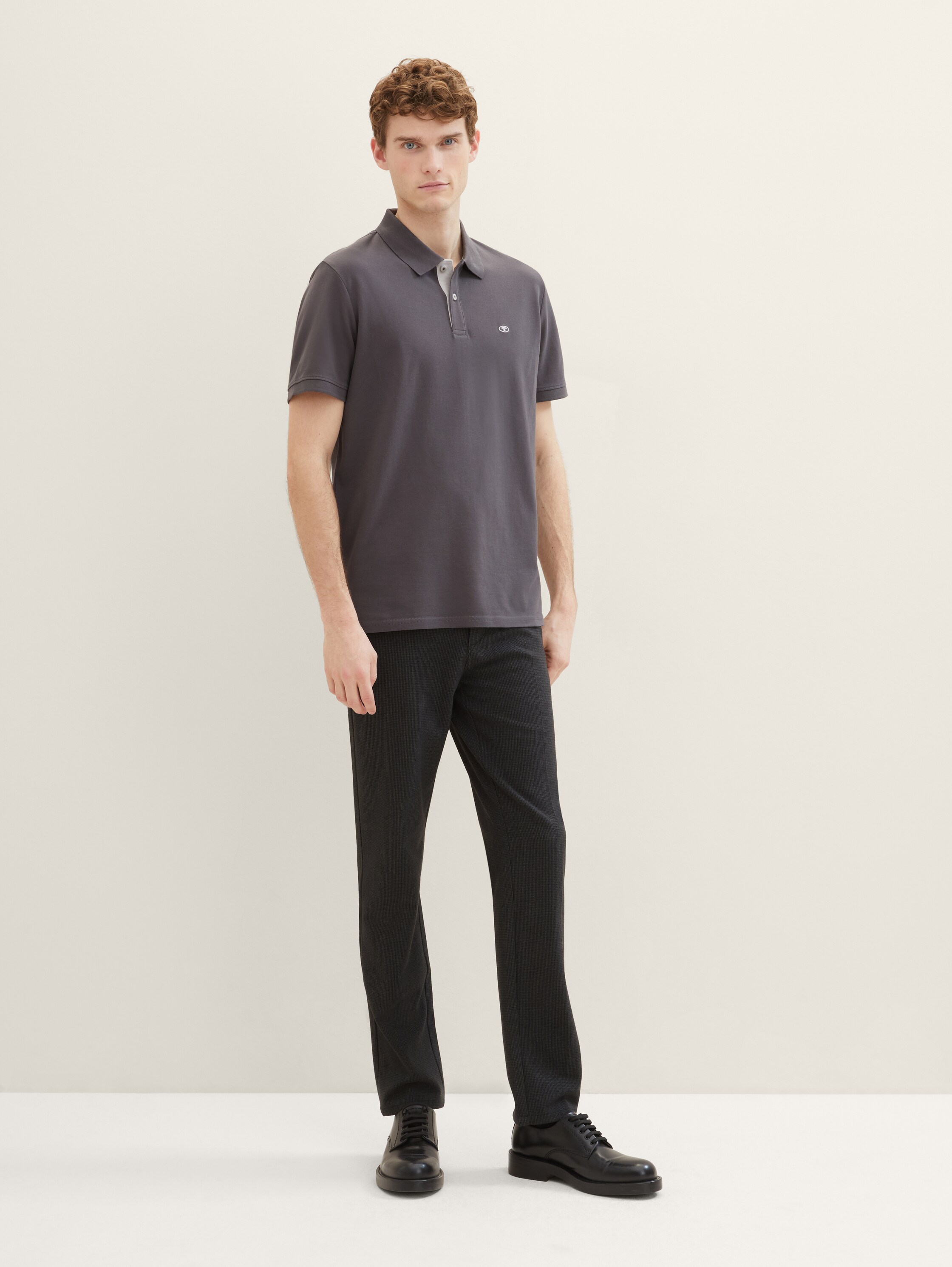 Piqué Poloshirt aus Baumwolle - Dark Shadow