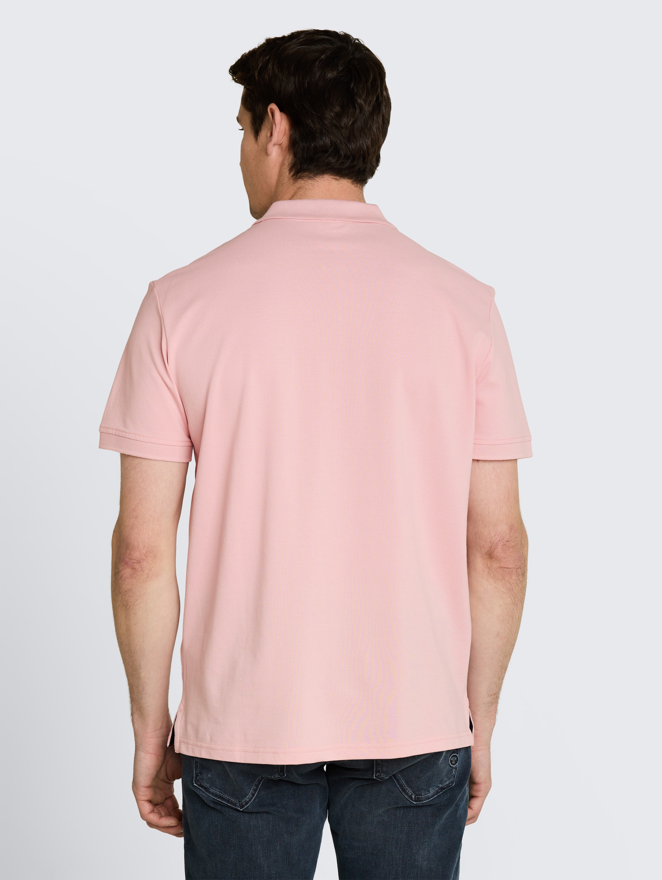 Piqué polo shirt with embroidered logo - twinkle_pink_1 - 
