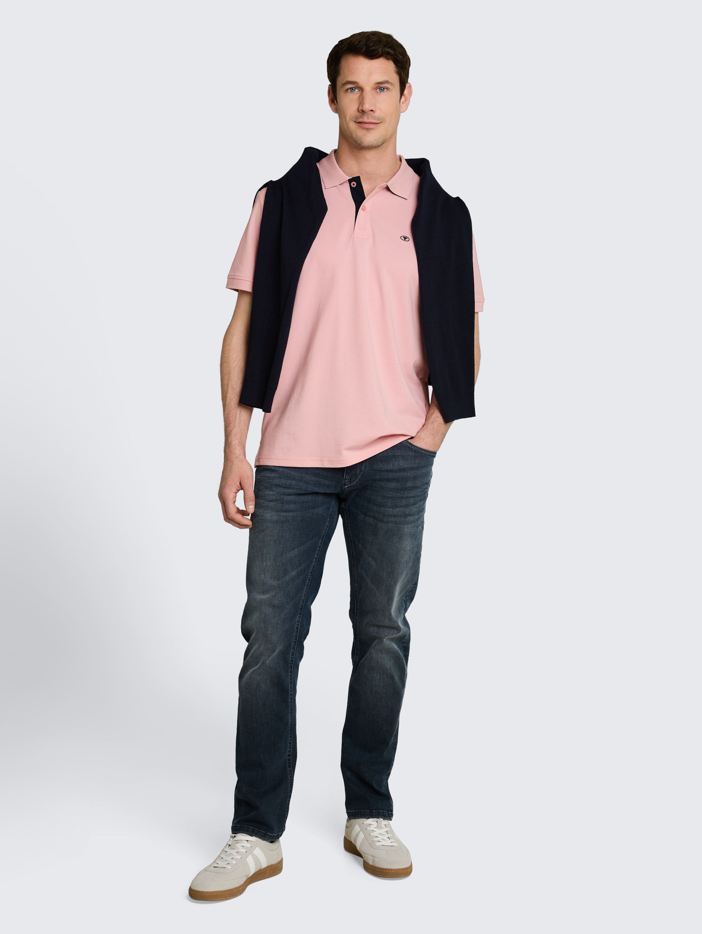 Piqué polo shirt with embroidered logo - twinkle_pink_1 - 