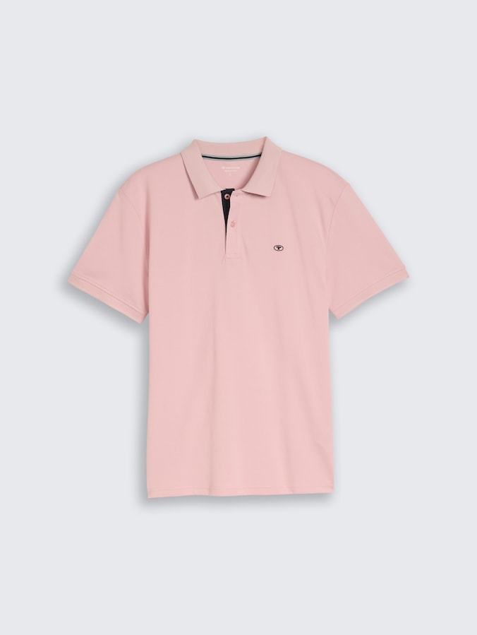 Polo en piqué avec logo brodé par Men, Twinkle Pink