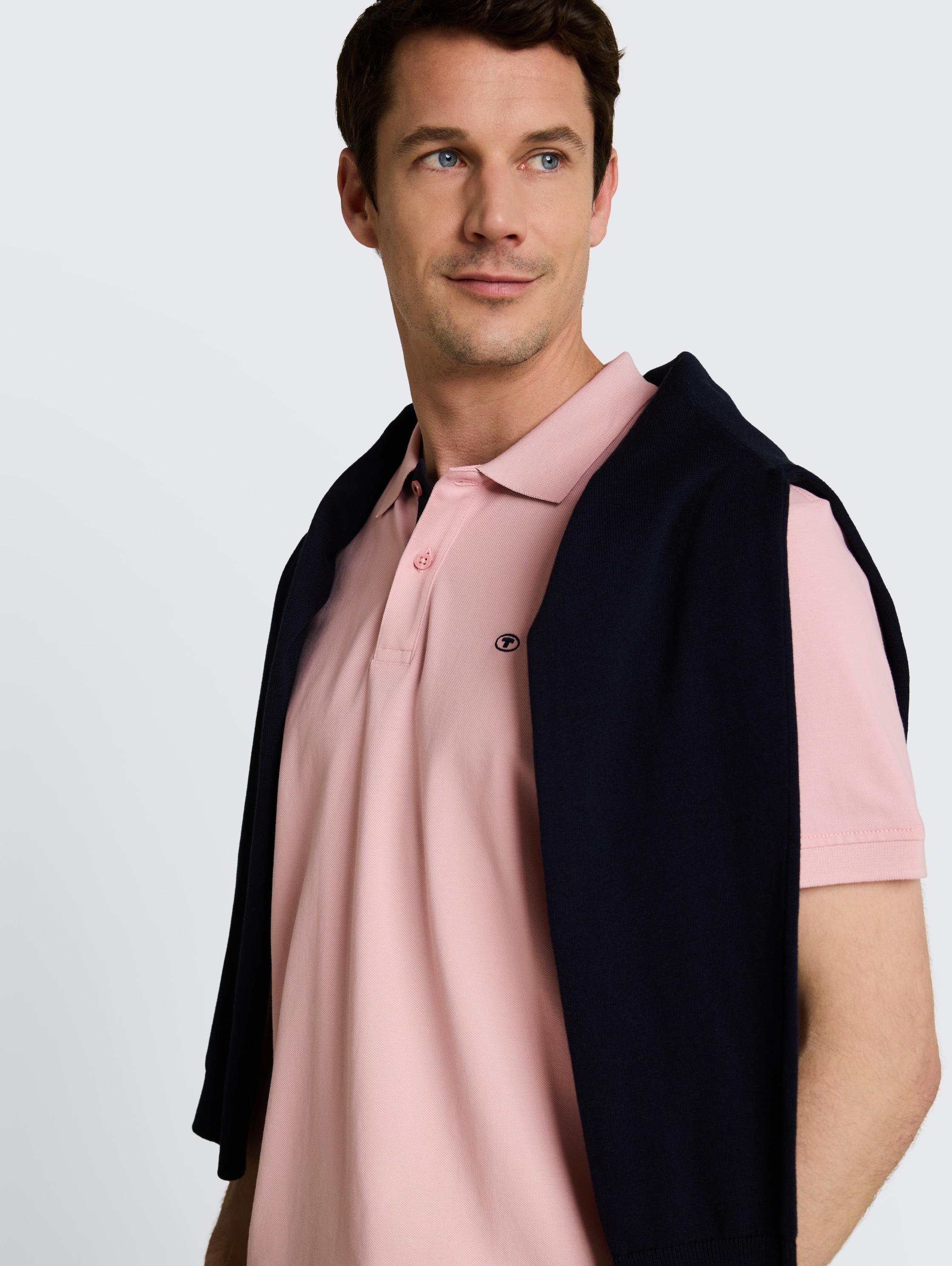 Piqué polo shirt with embroidered logo - twinkle_pink_1 - 