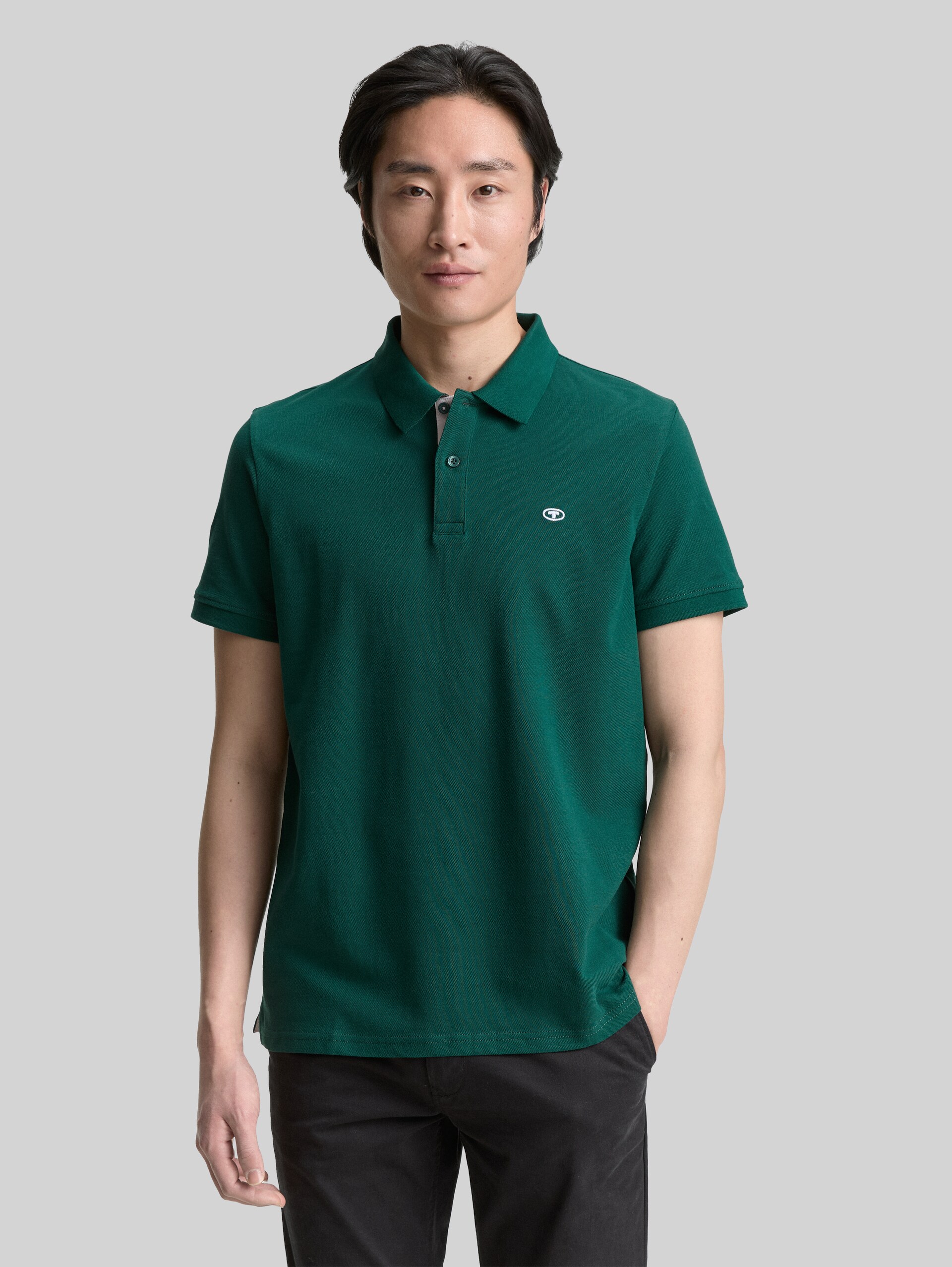 Piqué poloshirt met geborduurd logo - Fairway Green
