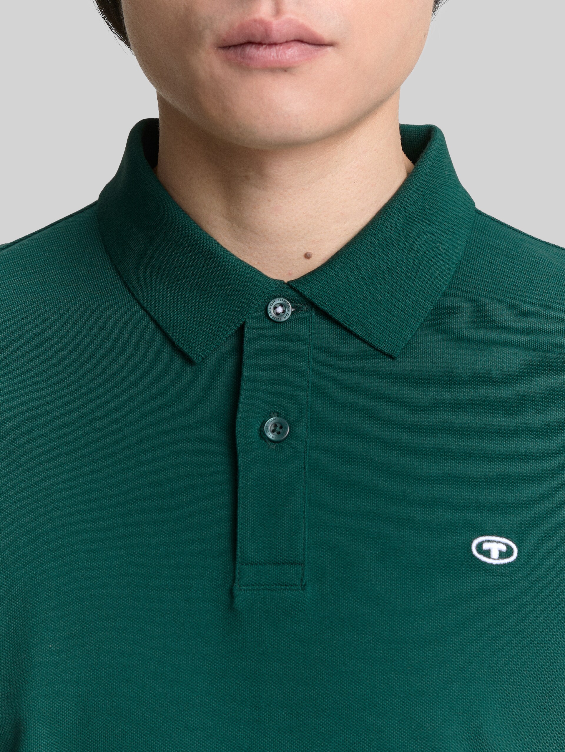 Piqué poloshirt met geborduurd logo - Fairway Green