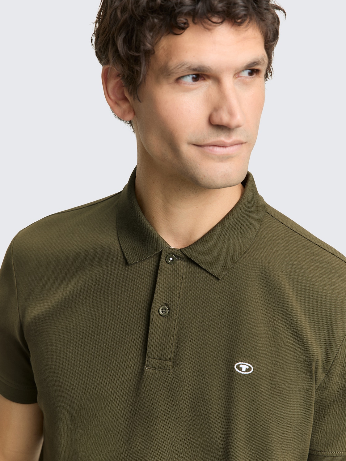 Piqué Poloshirt mit Logo-Stickerei - Deep Forest Green