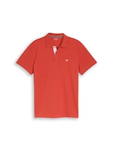 Nicht ausgewählt, Piqué Poloshirt mit Logo-Stickerei von Tom Tailor, rot