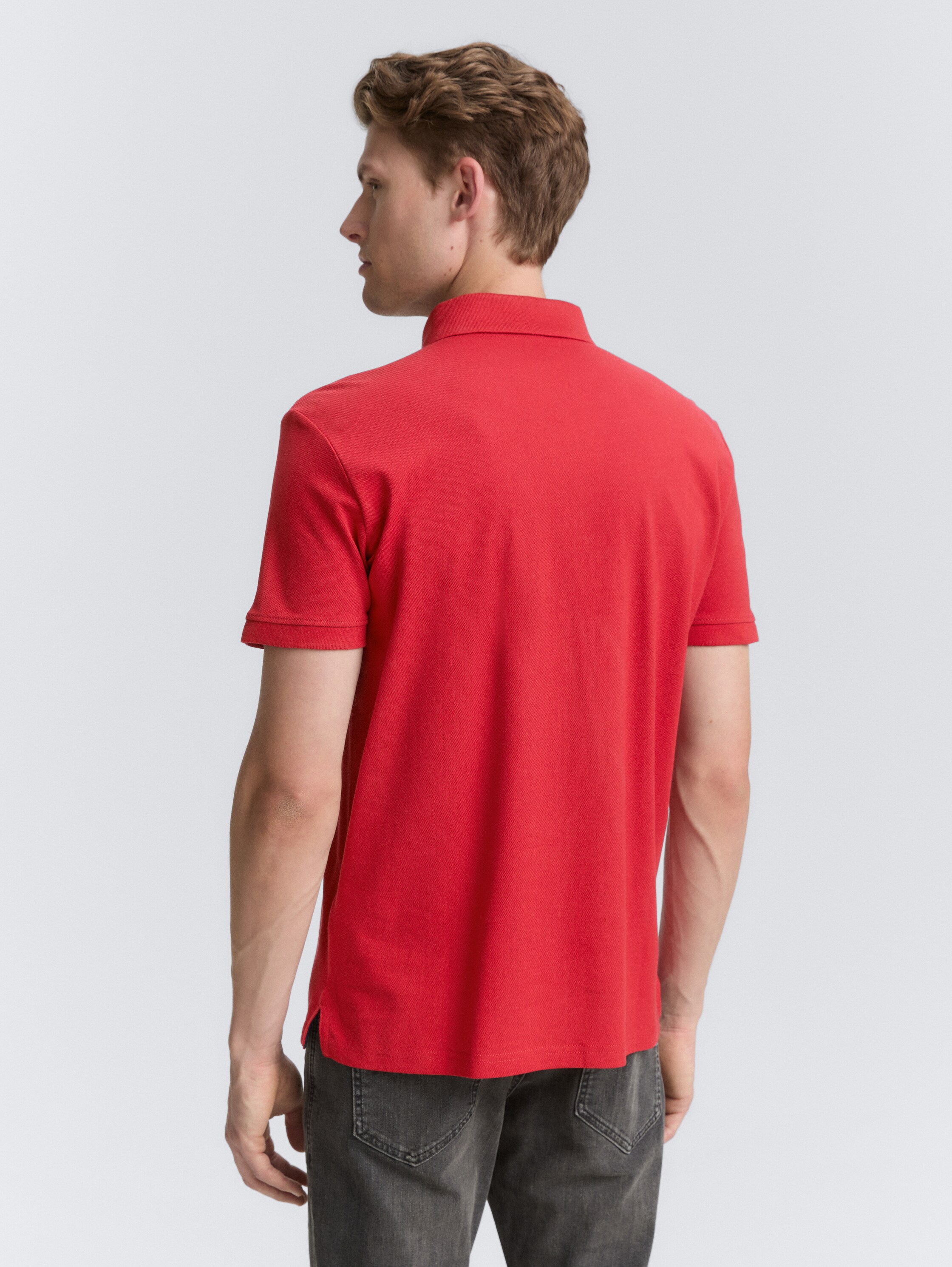 Cotton piqué polo shirt - samba_red - 