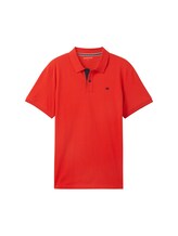 Geselecteerd, Piqué-poloshirt met geborduurd logo door Tom Tailor, rood