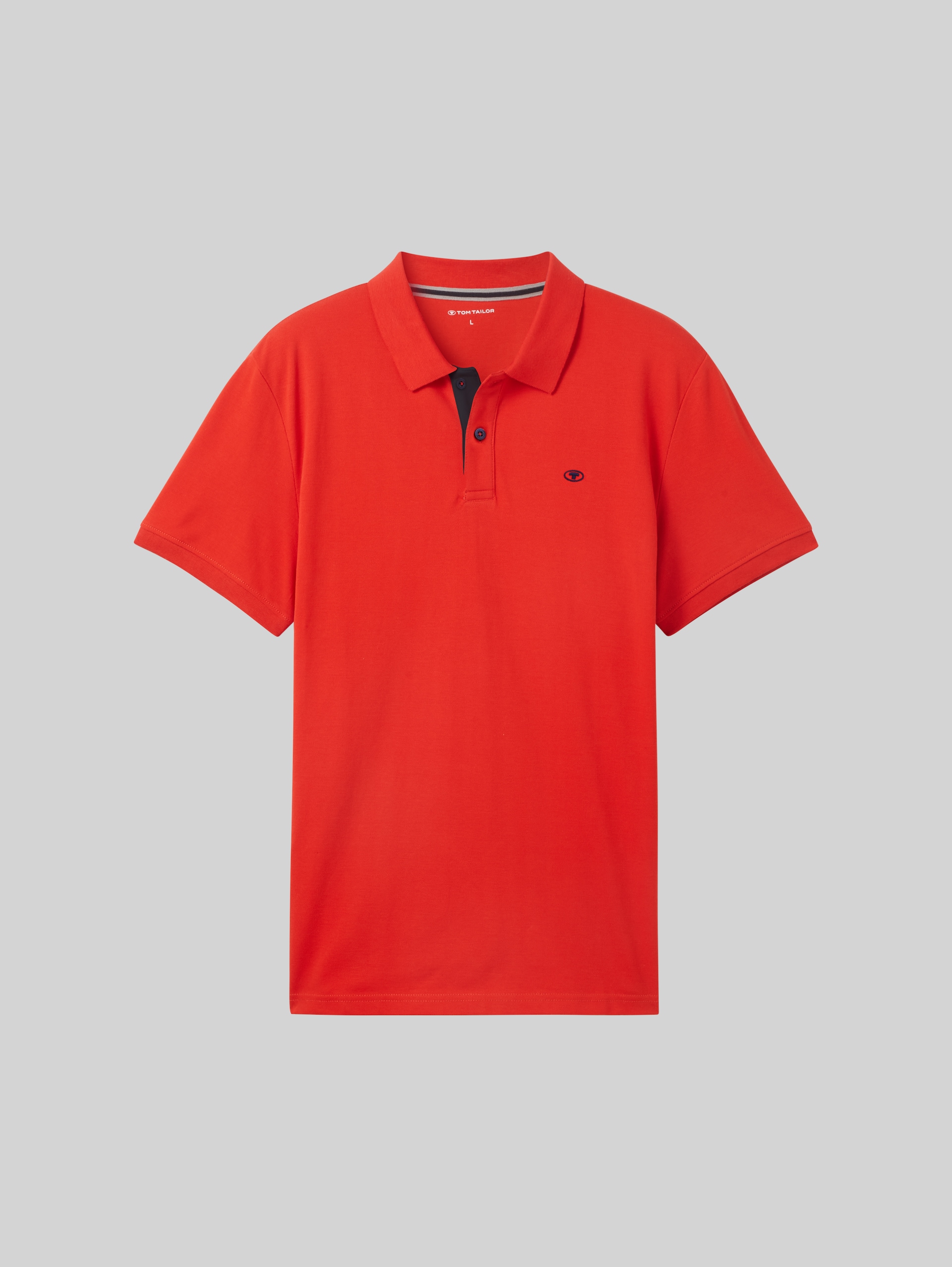 Piqué-poloshirt met geborduurd logo - Basic Red