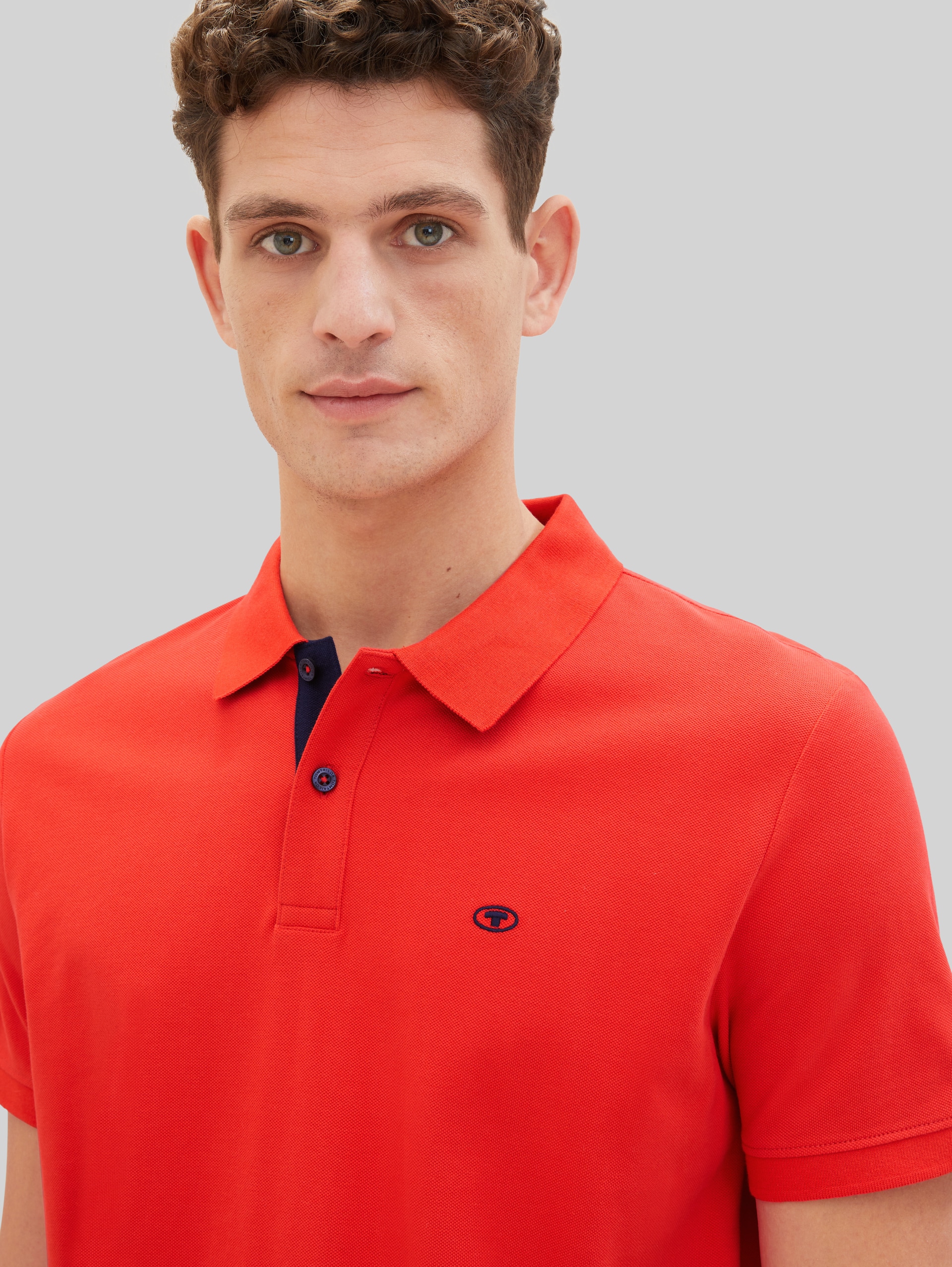 Piqué-poloshirt met geborduurd logo - Basic Red