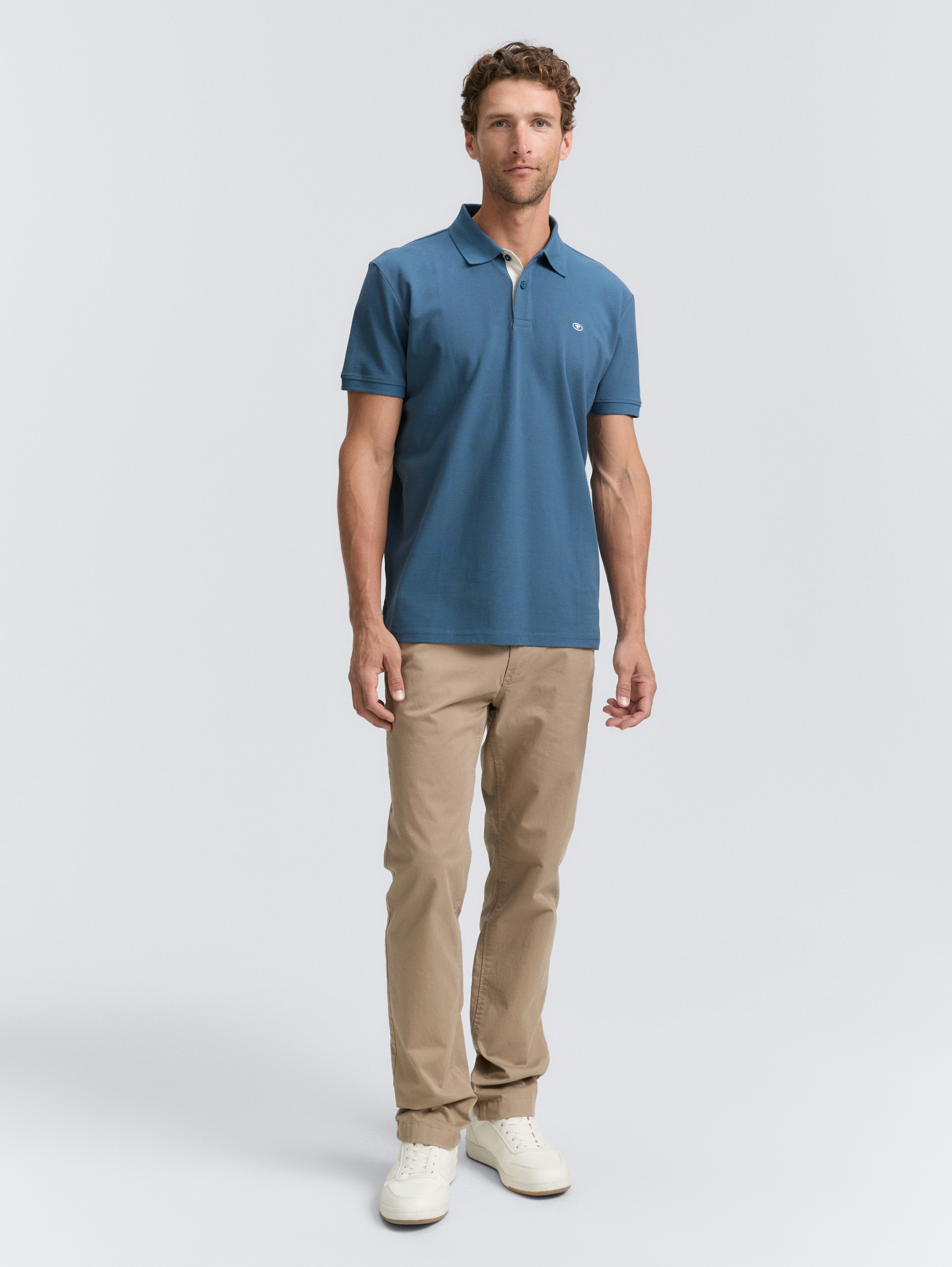 Katoenen piqué polo - oxford_denim -