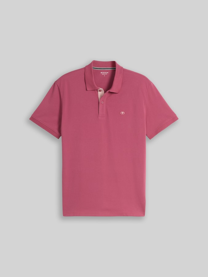 Piqué Poloshirt mit Logo-Stickerei von Men, wine rose pink