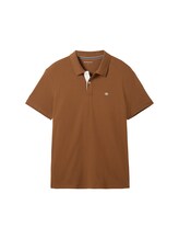 Nicht ausgewählt, Piqué Poloshirt mit Logo-Stickerei von Tom Tailor, braun