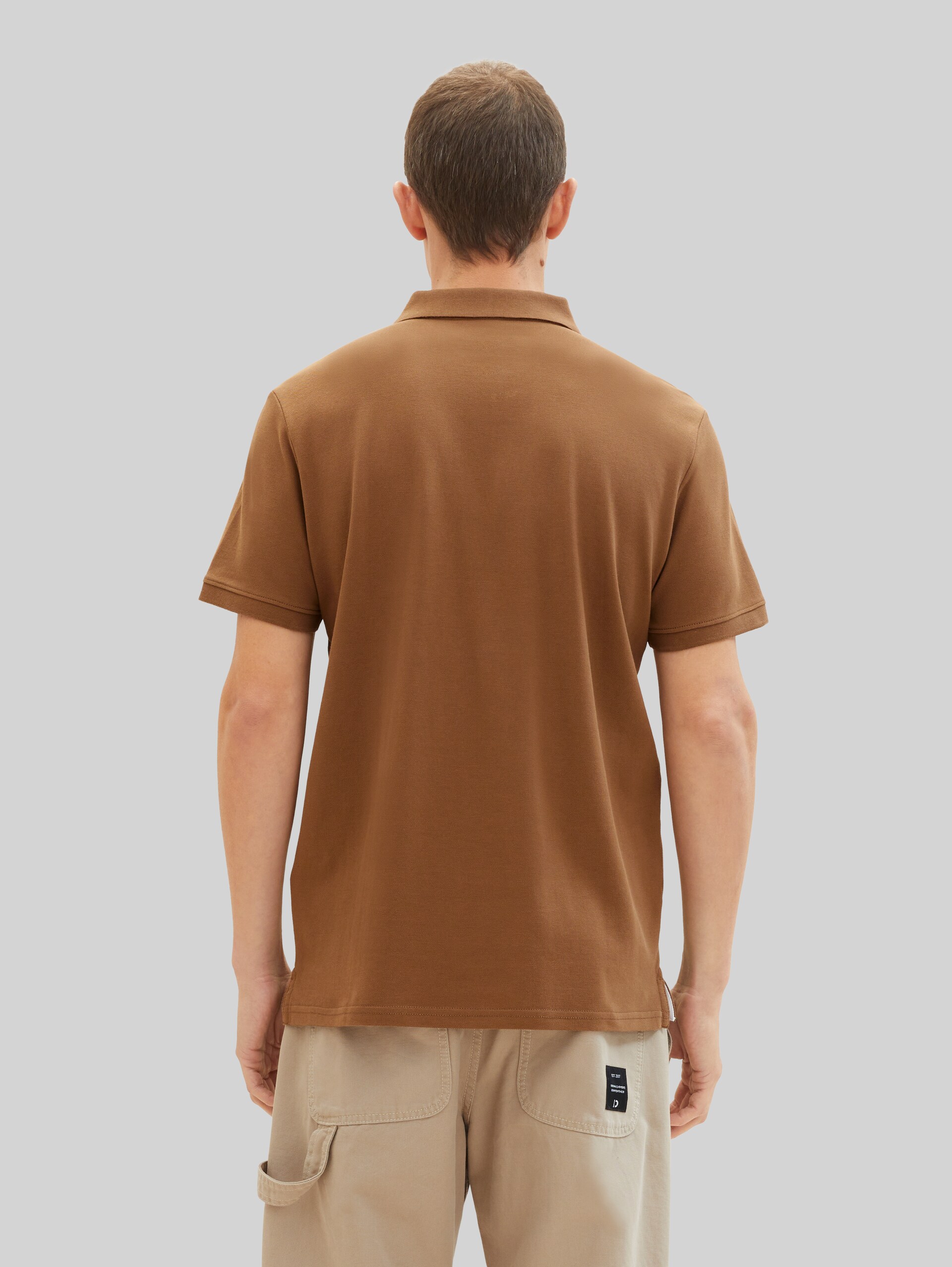 Polo en piqué avec logo brodé - dark palm