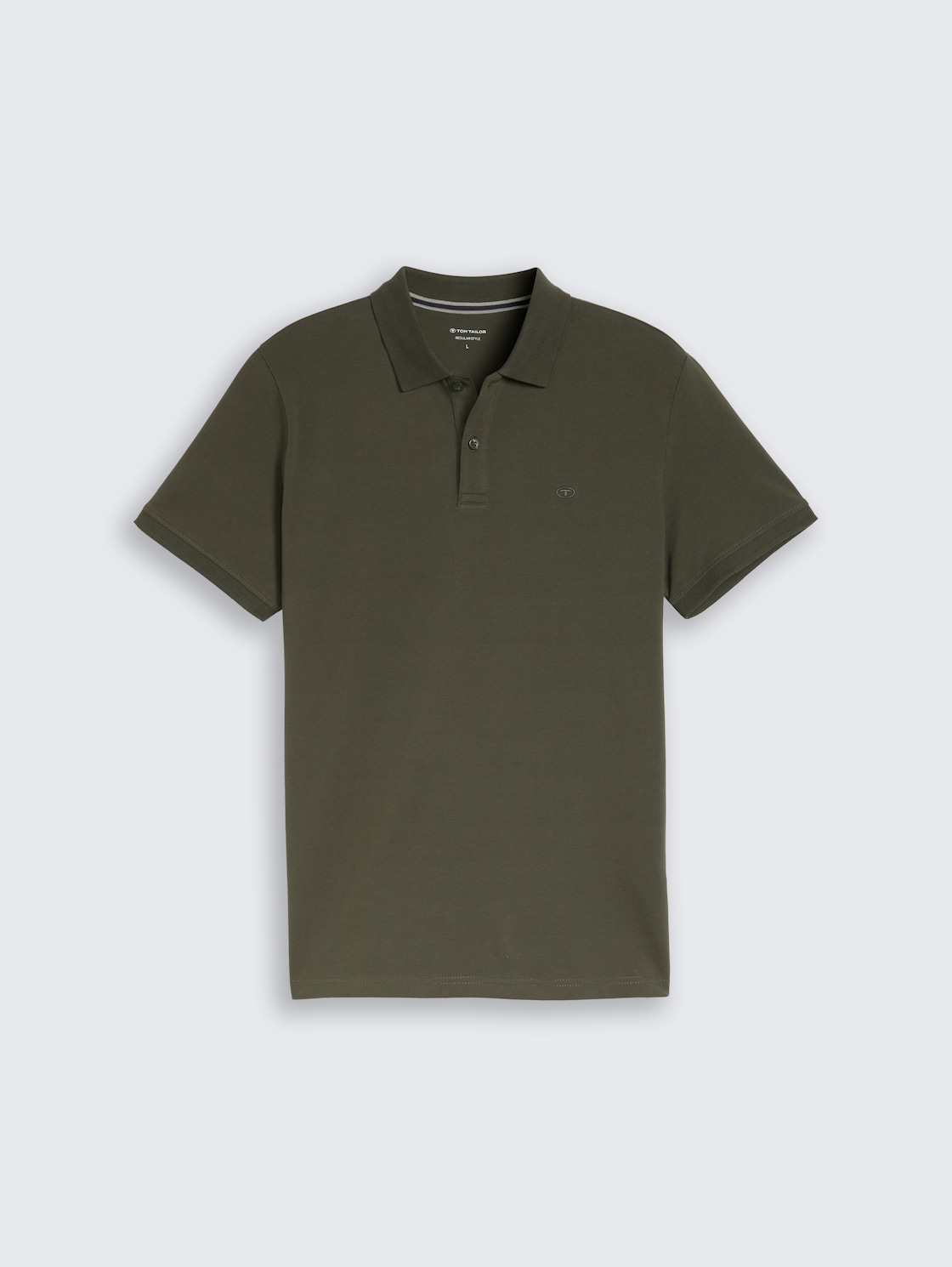 Piqué Poloshirt mit Logo-Stickerei - deep leaf green