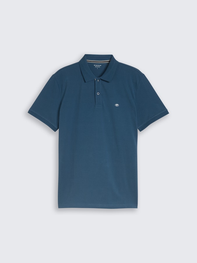 Piqué Poloshirt mit Logo-Stickerei von Men, nighttime blue